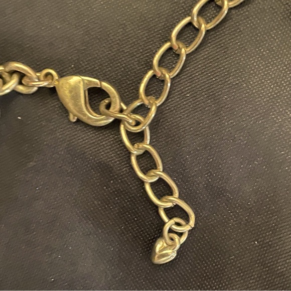 Vintage Red Lucite Gold Tone Statement Necklace - Picture 6 of 6